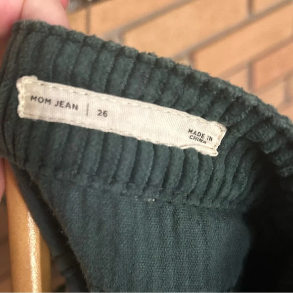 PacSun Vintage Mom Jeans Size 26 Women’s Green Corduroy High Rise Pants Cotton - Picture 5 of 6